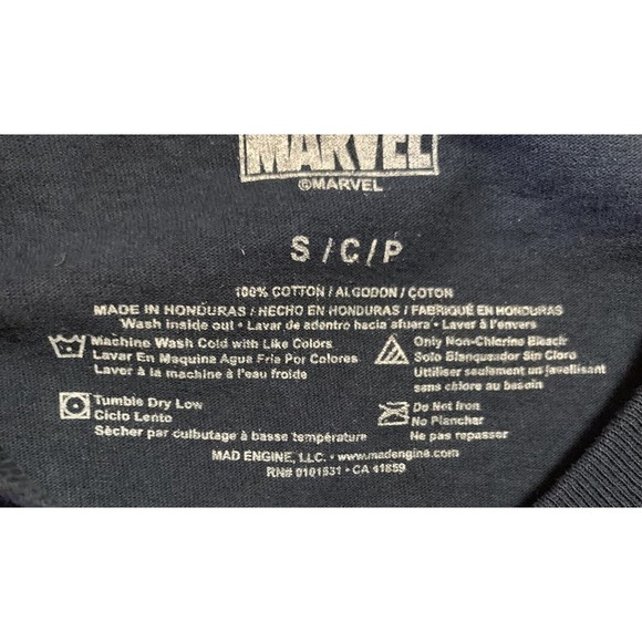 Captain America TShirt Mens S Blue Marvel Shield Crew Neck Short Sleeve Graphic - Picture 6 of 6